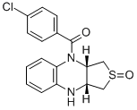 cis-1,3,3a,4,9,9a-Hexahydro-4-(4-chlorobenzoyl)thieno(3,4-b)quinoxalin e 2-oxide 结构式