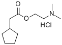 Cyclopentaneacetic acid, 2-(dimethylamino)ethyl ester, hydrochloride 化学構造式