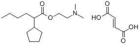 Cyclopentaneacetic acid, alpha-butyl-, 2-(dimethylamino)ethyl ester, ( E)-2-butenedioate (1:1),129344-92-9,结构式