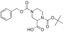 N-1-BOC-N-4-CBZ-2-PIPERAZINECARBOXYLIC ACID T-BUTYL ESTER 化学構造式