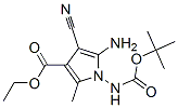 ethyl 5-amino-1-[(tert-butoxycarbonyl)amino]-4-cyano-2-methyl-1H-pyrrole-3-carboxylate Structure