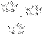 TRIS(CYCLOPENTADIENYL)YTTRIUM Struktur