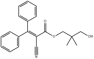 2-CYANO-3,3-DIPHENYL-2-PROPENOICACID3-HYDROXY-2,2-DIMETHYLPROPYLESTER,129423-62-7,结构式