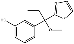 1-(3-HYDROXYPHENYL)-1-METHOXY-1-(2-THIAZOLYL)-PROPANE Structure