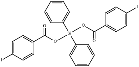 Benzoic acid, 4-iodo-, diphenylsilylene ester 化学構造式