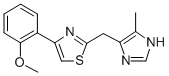 4-(2-methoxyphenyl)-2-(4(5)-methyl-5(4)-imidazolylmethyl)thiazole 结构式