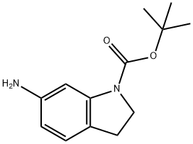 6-氨基-2,3-二氢吲哚满-1-羧酸叔丁酯,129488-00-2,结构式