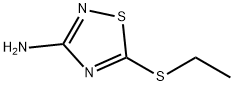 3-アミノ-5-エチルチオ-1,2,4-チアジアゾール 化学構造式