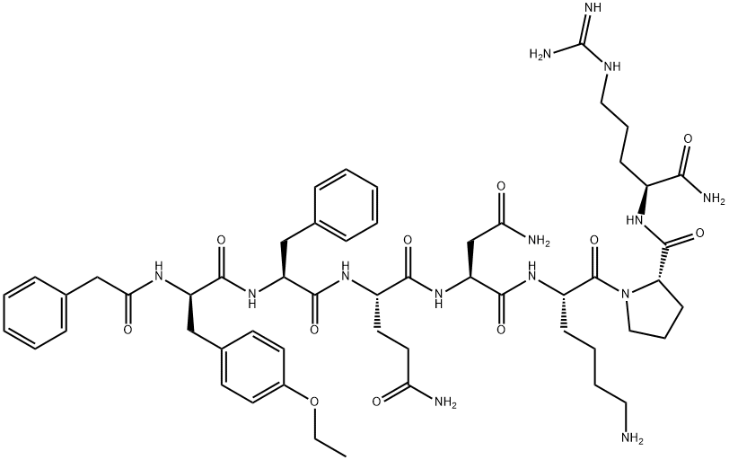 (PHENYLAC1,D-TYR(ET)2,LYS6,ARG8,DES-GLY9)-VASOPRESSIN 结构式