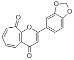 CYCLOHEPTA[B]PYRAN-4,9-DIONE, 2-(1,3-BENZODIOXOL-5-YL)- 结构式