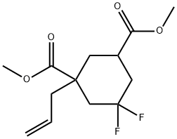 1-烯丙基-5,5-二氟环己烷-1,3-二羧酸二甲酯,1296114-58-3,结构式