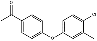 1-(4-(4-氯-3-甲基苯氧基)苯基)乙酮, 129644-20-8, 结构式