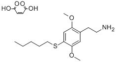 Benzeneethanamine, 2,5-dimethoxy-4-(pentylthio)-, (Z)-2-butenedioate ( 1:1),129658-10-2,结构式