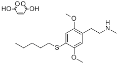 Benzeneethanamine, 2,5-dimethoxy-N-methyl-4-(pentylthio)-, (Z)-2-buten edioate (1:1) 结构式