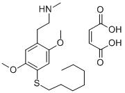 Benzeneethanamine, 2,5-dimethoxy-4-(heptylthio)-N-methyl-, (Z)-2-buten edioate (1:1),129658-31-7,结构式
