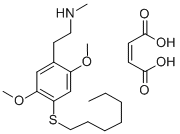 Benzeneethanamine, 2,5-dimethoxy-4-(heptylthio)-N-methyl-, (Z)-2-buten edioate (1:1)|