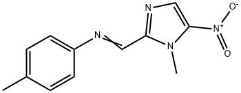 1-(1-methyl-5-nitro-imidazol-2-yl)-N-(4-methylphenyl)methanimine,129661-57-0,结构式