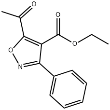 ETHYL 5-ACETYL-3-PHENYLISOXAZOLE-4-CARBOXYLATE 结构式