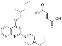 2-(4-Allyl-1-piperazinyl)-4-(2-methylpentoxy)quinazoline fumarate,129664-18-2,结构式
