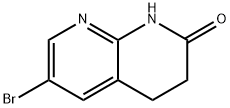 6-ブロモ-3,4-ジヒドロ-1,8-ナフチリジン-2(1H)-オン 化学構造式