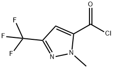 1H-Pyrazole-5-carbonyl chloride, 1-methyl-3-(trifluoromethyl)- (9CI) 化学構造式