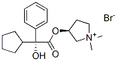 Pyrrolidinium, 3-[(cyclopentylhydroxyphenylacetyl)oxy]-1,1-dimethyl-, bromide, [R-(R*,S*)]-|(R)-3-((S)-2-环戊基-2-羟基-2-苯基乙酰氧基)-1,1-二甲基吡咯烷-1-溴化铵