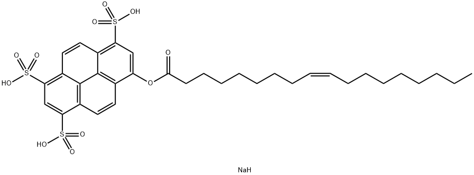 8-油酰氧芘-1,3,6-三磺酸三钠盐, 129786-59-0, 结构式