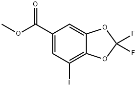 Methyl 7-iodo-2,2-difluoro-1,3-benzodioxole-5-carboxylate 结构式