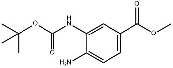 4-氨基-3-(BOC-氨基)苯甲酸甲酯, 1298108-48-1, 结构式