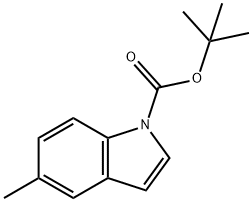 1-(叔丁氧羰基)-5-甲基吲哚 结构式