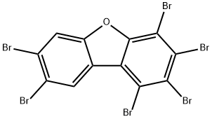 1,2,3,4,7,8-六溴二苯并呋喃, 129880-08-6, 结构式