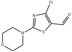 4-クロロ-2-(4-モルホリニル)-5-チアゾールカルボキシアルデヒド 化学構造式