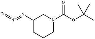 1-Piperidinecarboxylic acid, 3-azido-, 1,1-dimethylethyl ester Structure