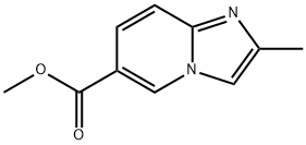 IMidazo[1,2-a]pyridine-6-carboxylic acid, 2-Methyl-, Methyl ester 化学構造式