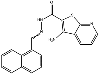 3-AMino-thieno[2,3-b]pyridine-2-carboxylic acid naphthalen-1-yl-Methylene hydrazide Struktur