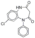 N-DesMethyl ClobazaM-d5 结构式