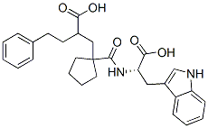 N-(1-(2-carboxy-4-phenylbutyl)cyclopentylcarbonyl)tryptophan 结构式