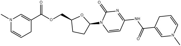 [5-[4-[(1-methyl4H-pyridine-3-carbonyl)amino]-2-oxo-pyrimidin-1-yl]oxo lan-2-yl]methyl 1-methyl-4H-pyridine-3-carboxylate Structure