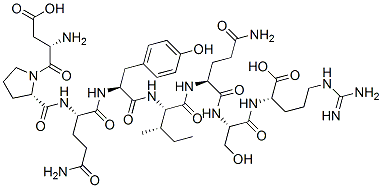 aspartyl-prolyl-glutaminyl-tyrosyl-isoleucyl-glutaminyl-seryl-arginine 结构式