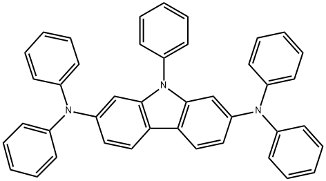 9,N,N,N'',N''-PENTAPHENYL-9H-CARBAZOLE-2,7-DIAMINE 结构式