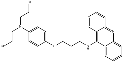 N-[3-[4-[bis(2-chloroethyl)amino]phenoxy]propyl]acridin-9-amine,130031-46-8,结构式
