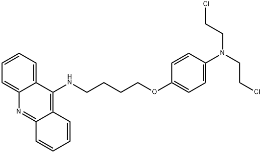 N-(4-(4-(Bis(2-chloroethyl)amino)phenoxy)butyl)-9-acridinamine,130031-47-9,结构式