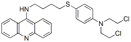 N-[4-[4-[bis(2-chloroethyl)amino]phenyl]sulfanylbutyl]acridin-9-amine,130031-50-4,结构式