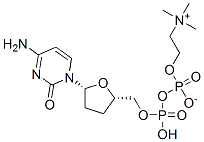 2',3'-dideoxycytidine diphosphocholine 结构式