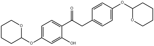 1,2-(2'-羟基-4',4''-二-alpha-吡喃醇)二苯基乙酮 结构式