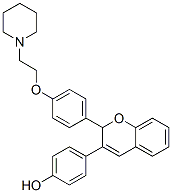 2-(4-(2-piperidinoethoxy)phenyl)-3-(4-hydroxyphenyl)-2H-1-benzopyran,130064-30-1,结构式