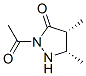 3-Pyrazolidinone, 2-acetyl-4,5-dimethyl-, cis- (9CI) 结构式