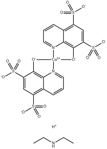 copper diethylamine oxyquinoline sulfonate 结构式