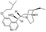 (8α,9R)-10,11-ジヒドロ-6'-(3-メチルブトキシ)シンコナン-9-オール 化学構造式
