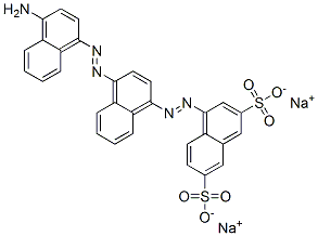 2,7-Naphthalenedisulfonic acid, 4-[[4-[(4-amino-1-naphthalenyl) azo]-1-naphthalenyl]azo]-, disodium salt 结构式